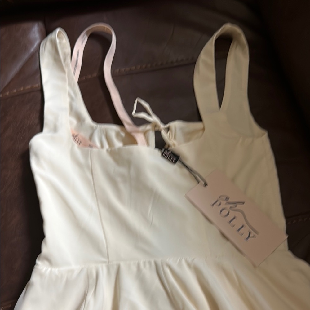 Princess Polly Cream Mini Dress - Picture 2 of 12